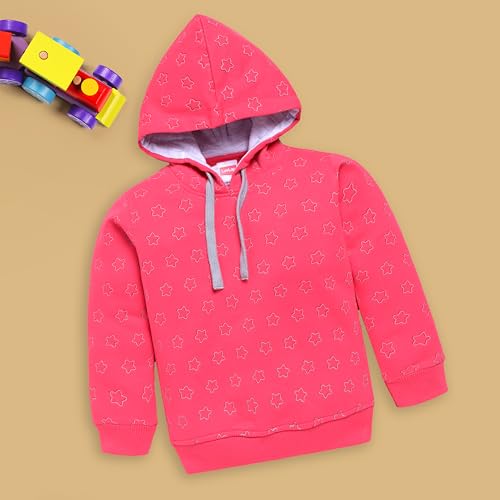 Image of LuvLap Baby Girls Full Sleeve Hooded Sweatshirt & Pyjama Set Pack of 1