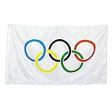 VANCHOR The Olympic Rings Flags 3 x 5 Ft Banner for 2016 BRAZIL Rio Olympic Games