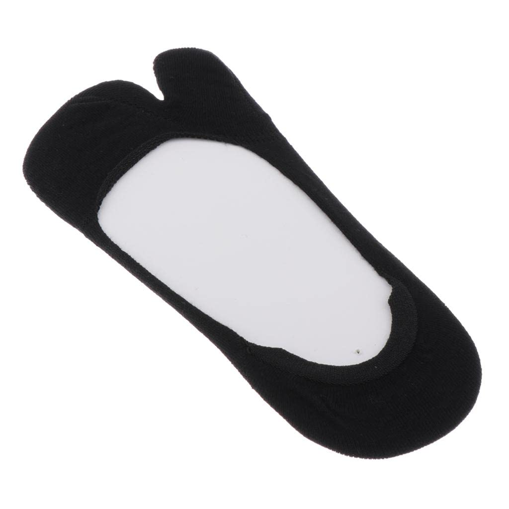 4x Damen Baumwoll Zehensocken, Modische, Unsichtbare, Niedrige Tabi Socken für Flop,