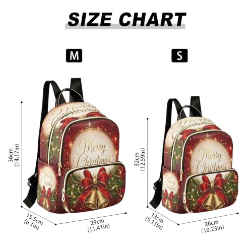 Image of ALAZA Merry Christmas Bell Women Backpack Purse 7.5L