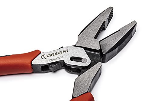 Crescent 9" Lineman's Compound Action Dual Material Pliers - Cca20509, Red #TOP4