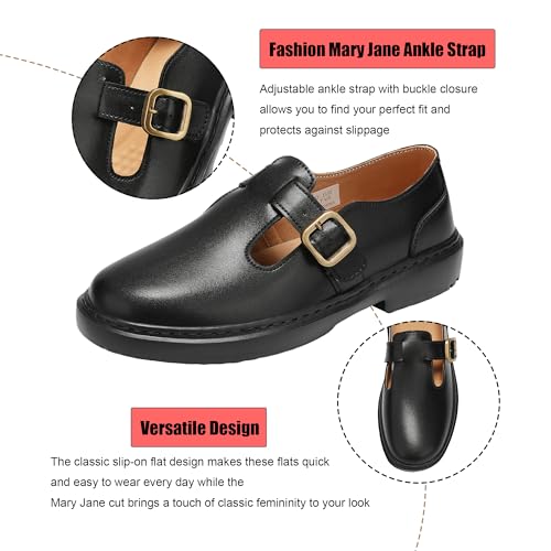 Women's Comfort Mary Jane Flats Shoes Fashion Casual Flats for Women Breathable Lightweight Women Dress Walking Shoes4