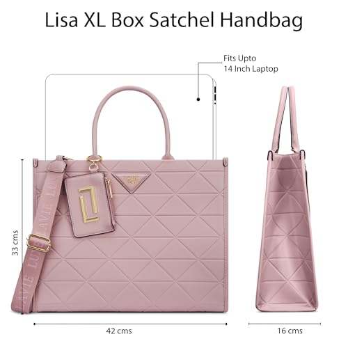 Image of Lavie Luxe Women's Lisa Box Satchel Handbag | Satchel Bag for Work | Ladies Purse | Stylish Shoulder Bag | Gift For Women