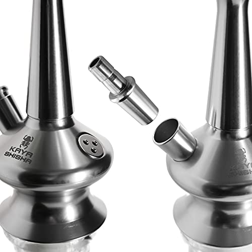 Kaya ELOX Tradi-Line Shisha Set - Wasserpfeife 83cm aus eloxiertem Aluminium, 2 Anschlüsse, Komplettset inklusive… – Bild 4
