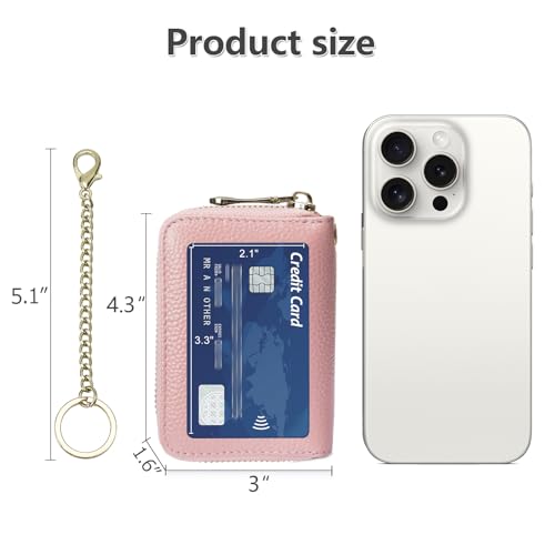 Image of imeetu Rfid Credit Card Holder,Genuine Leather Businese Card Case,Rfid Blocking Wallet for Women & Men
