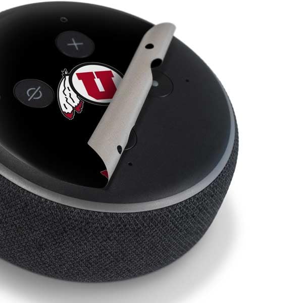 Skinit Decal Audio Skin Compatible with Amazon Echo Dot 3 - Officially Licensed University of Utah Utes Logo Design
