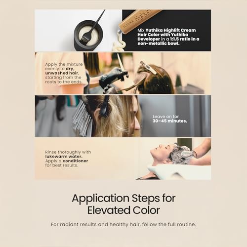 Image of Yuthika Professional High Lift Creme Hair Colour 900U Ultra Blonde 50g with 40 Volume Developer 100ml Combo Pack