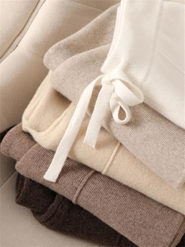 Women's Merino 100 Percent Solid Wool Soft Comfortable Knitted Wide Leg Pants3