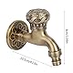 Vintage Wasserhahn Einzelner Kalter Wasserhahn Antik Drache Legierung Wasserhahn 1/2 Waschtischarmatur für Garten Badezimmer Küche Toilette zur Wandmontage (E)