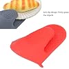 Jeanoko 2pcs Oven Mitts Mini Silicone Thickened Cooking Pinch Mitts Oven Gloves for Kitchen(Red)
