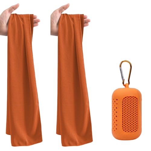 Haiyunhome �⊴�^�I�� ��p�^�I�� �唻90cm×30cm/80cm×30cm �N�[���^�I�� �����΍� �⊴���� �z������ �₦��^�I�� �l�b�N�N�[���[ �� �A�E�g�h�A �X�|�[�c 2���Z�b�g �V���J�Q���X���[�u� �g�тɕ֗� (�I�����W�F,80