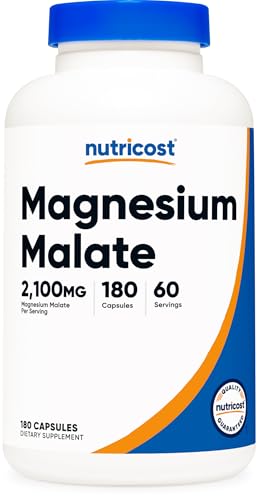 Nutricost Magnesium Malate 2,100mg, 180 Capsules - Vegetarian, Non-GMO, Gluten Free
