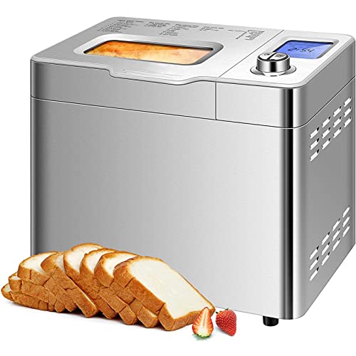 COOCHEER Brotbackautomat mit Kapazität bis zu 900 g, intelligente und automatische Programme, 3...