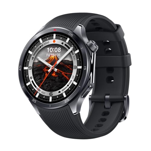 OPPO Watch X2, Display AMOLED da 1.50’’, Bluetooth 5.2 BLE, GPS, NFC, ColorOS Watch7.0, Doppio proc. Qualcomm, Ric.Rapida 0-100% 80min, 120 ore di Autonomia, ROM 32GB [Versione italiana], Lava Black