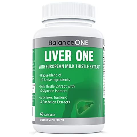 Balance ONE Liver One Supplements - 10 Natural Ingredients - Milk Thistle, Molybdenum, Dandelion, Artichoke - Vegan, Non-GMO - 30 Day Supply Cover