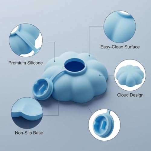 Portavaso de silicona reutilizable azul para polos postres caseros y niños 3