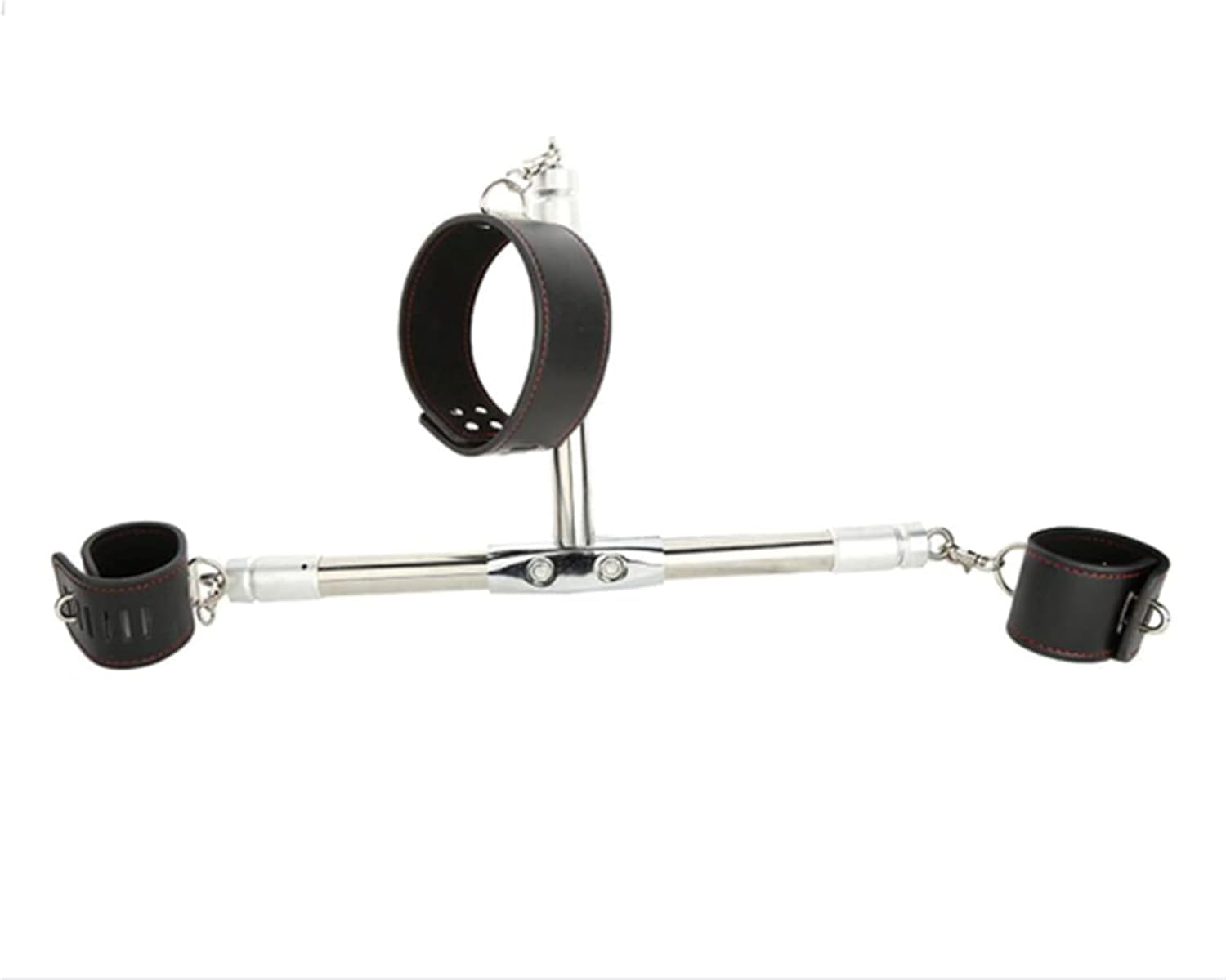 Edelstahl Bondage Erotik Set für Paare, Slave Fetisch Restraint Spreizstange mit Einstellbare Kragen/Halsbänder und Handfesseln Sexspiele Fetisch Sexspielzeug für Frauen Mann,Silber,paare
