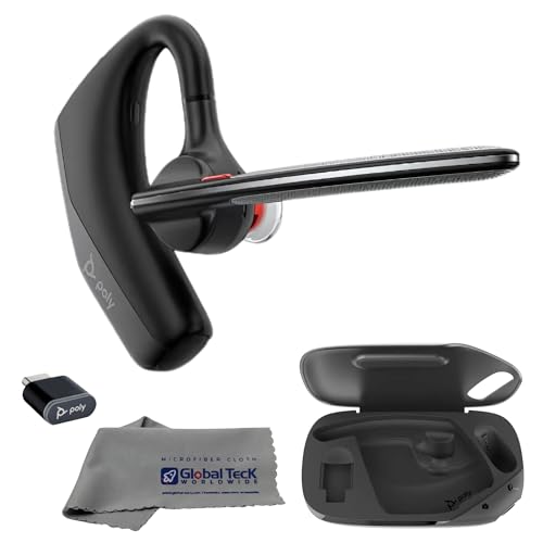 Poly Voyager Legend 50 UC Bluetooth Headset, Charging Case, AI-Powered Noise Cancellation, 4Mic WindSmart Tech, 10-Hr Battery, 98 ft Wireless Range, Multipoint Connectivity, Voice Assistant, GTW Cloth