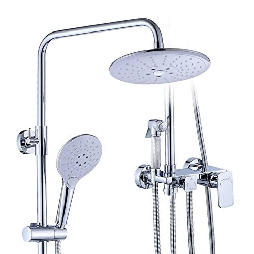 Système de douche anti-calcaire avec bec baignoire pour régler la température