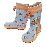 3M Reflextion maximo Mädchen, Baby-und Kindergummistiefel, Regenstiefel, hellblau, Pferd+Blume, Jerseyfutter, Reflex 3M, Stulpe, Naturgummi (eu_footwear_size_system, little_kid, numeric, medium, numeric_29)