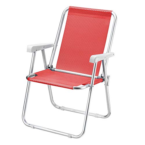 CADEIRA DE PRAIA ALUMÌNIO GRAND BEACH PREMIUM VERMELHO