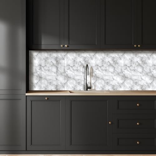 Salpicadero Protector Pared KitchenYeah Renueva tu Cocina con Mármol Gris 3