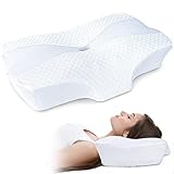 SAHEYER Nackenkissen, Memory-Schaum-Bettkissen für Nacken- und Schulterschmerzen,63.5 x 40.6 x 10.6/13.5 cm ergonomisches orthopädisches Nackenstützkissen für Seitenschläfer
