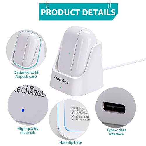 Airpod Charger, Wireless Charger For Airpods 3/2 And Airpods Pro, Groove Design And Anti-Slip Protection, Wireless Airpod Charger, Airpod Pro Charger Compatible With Airpods Pro Charging Case -White #TOP3