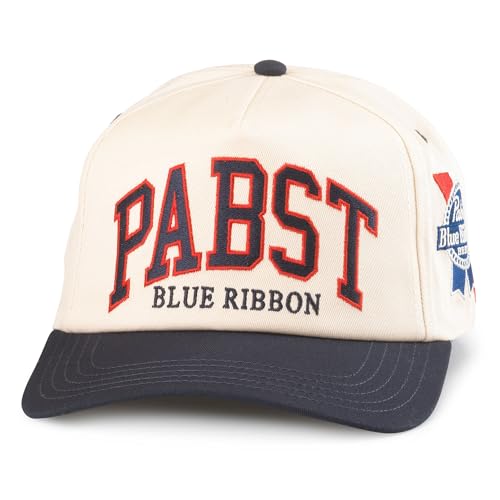 Image of AMERICAN NEEDLE Pabst Blue Ribbon PBR Beer Unisex Adjustable Snapback Baseball Hat