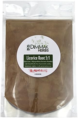 Licorice Root 5:1 Extract Powder 4oz | Gan Cao Chinese Herb extract 5:1 | Glycyrrhiza granules Lab Tested powder 112g
