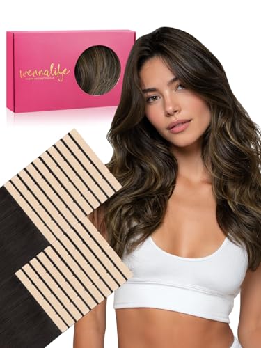 Image of WENNALIFE 3.15 inch Wide Tape in Hair Extensions Human Hair, Tape in Weft