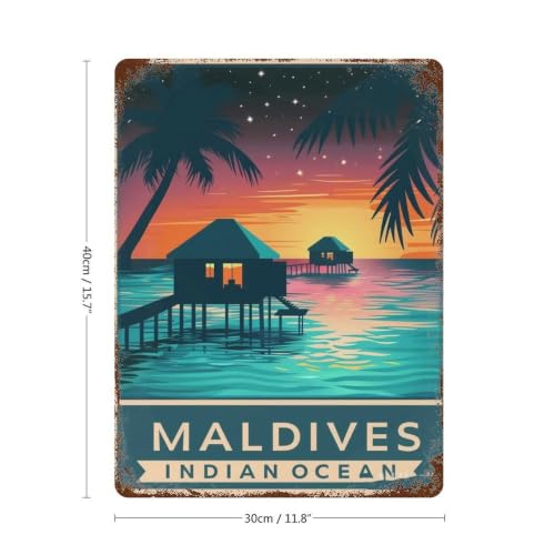 Décoration murale rétro fer Maldives pour transformer un mur vide