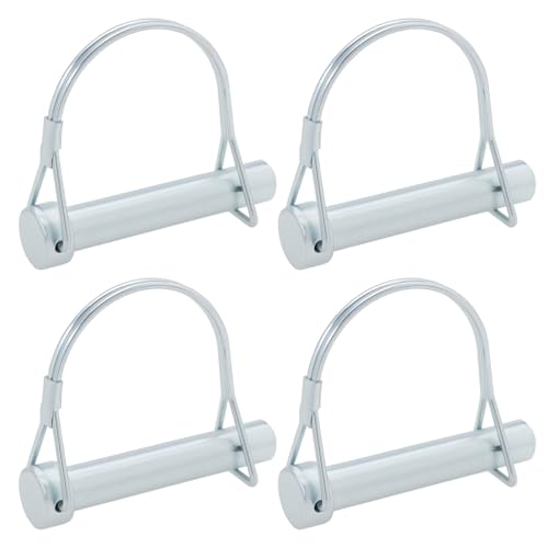 OTOTEC 4 Pezzi Perno di Bloccaggio a Forma di D Perno di Fissaggio per Tubo di Bloccaggio Perno di Sicurezza a D Zincato da 12 mm per Rimorchi Camion e Trattori