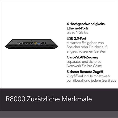 Gaming Router Netgear X6 Nighthawk R8000 WLAN Router im Vergleich
