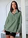 ANRABESS Womens Oversized Sweatshirt Long Sleeve Henley Pullover Tops 2025 Fall Casual Button Loose Fit Teens Fashion Outfits Green Large