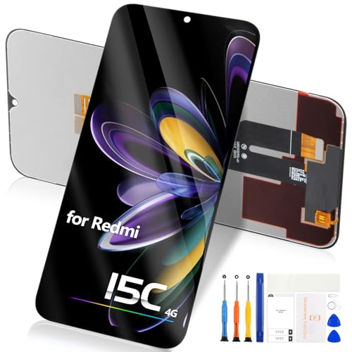 Numériseur tactile Redmi 15C 4G bloc assemblé pour réparation affichage