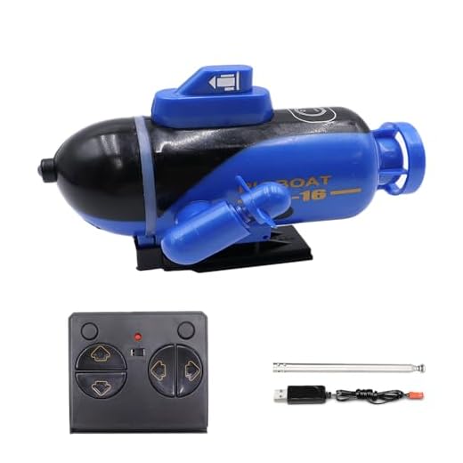 Hsthe Sea Mini RC U-Boot 4CH Niedliches Funkfernbedienungsboot Elektrisches Tauchlicht für Fischtank Wasserwanne Geburtstagsgeschenk