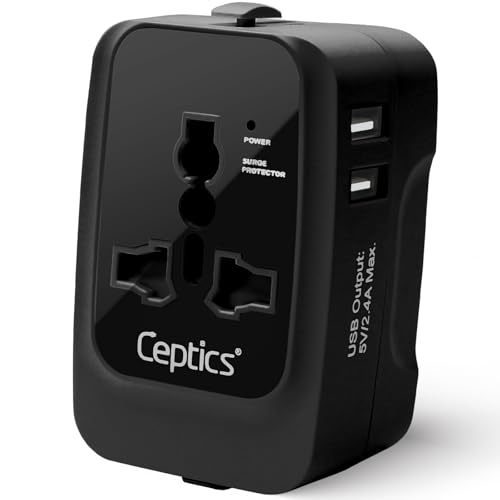 Ceptics Universal Charger Adapter, Travel Adapter International A...