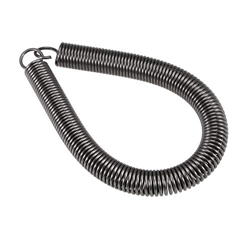 sourcing map Spannfeder Zugfedern, 16 mm Außendurchmesser, 2 mm Drahtstärke, 366 mm Verlängerte Länge, 300 mm Freie Länge, Federstahl, 15 kg Tragfähigkeit, Grau