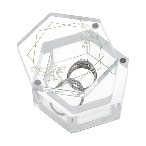 PH PandaHall Clear Crystal Ring Box