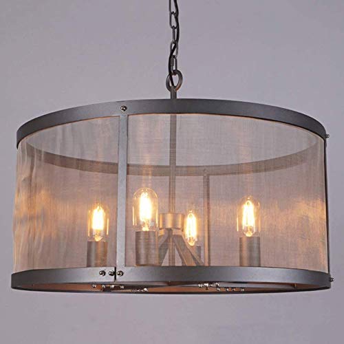 Lanterne à Suspension Classique Hauteur Réglable en Acier Rustique
