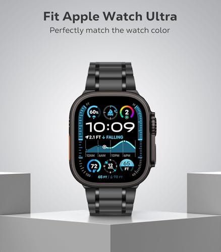 Image of MoKo Upgraded Titanium Watch Band, Compatible with Apple Watch Ultra 3 / Ultra 49mm, Replacement Strap for iWatch 46mm /45mm /44mm /42mm, Metal Band for Series 11 /10 /9 /8 /7 /6 /5 /4 /3 /2 /1 /SE3 /SE2 /SE
