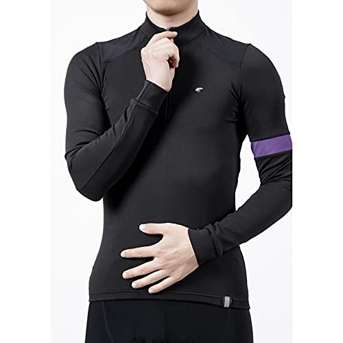 Chaqueta para ciclismo térmica de invierno para hombre, negra, talla M miniatura 1