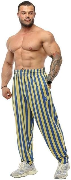 Men's Baggy Sweatpants with Pockets, Loose Fit Striped Oldschool Trackpants - Image 4