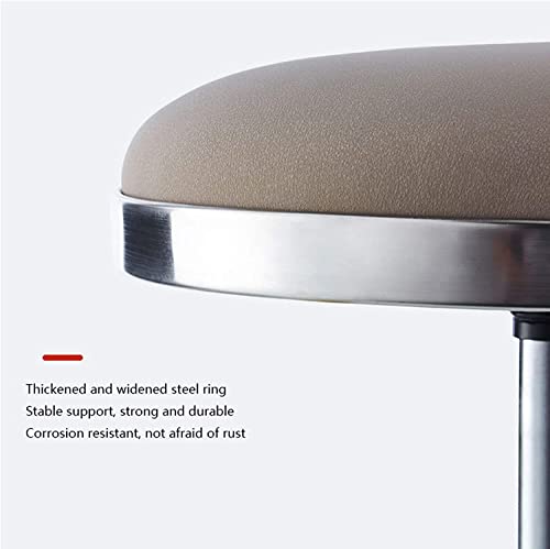 Tabouret roulant rond beige RWRAPS à hauteur réglable - 6