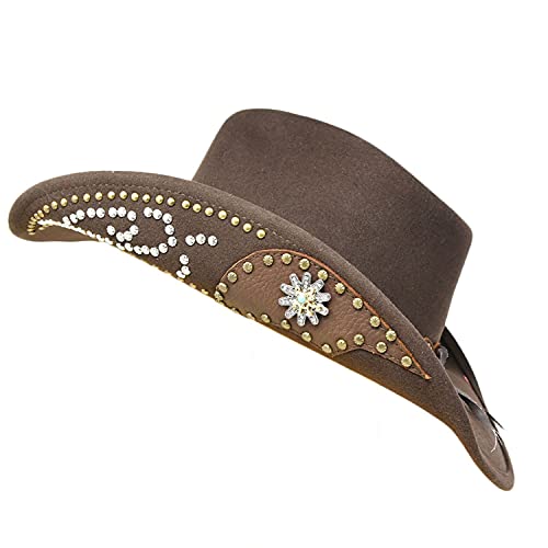 Bullhide Hats Women's Your Everything Wool Felt Cowboy Hat, Chocolate, Small #TOP4