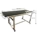 BREVELTION PVC Flat Belt Conveyor Stainless Steel Industrial Transport Conveyor Adjustable Speed Conveyor with Double Guardrails Conveyor Length 59inch Width 23.6inch Load 44LBS 250W