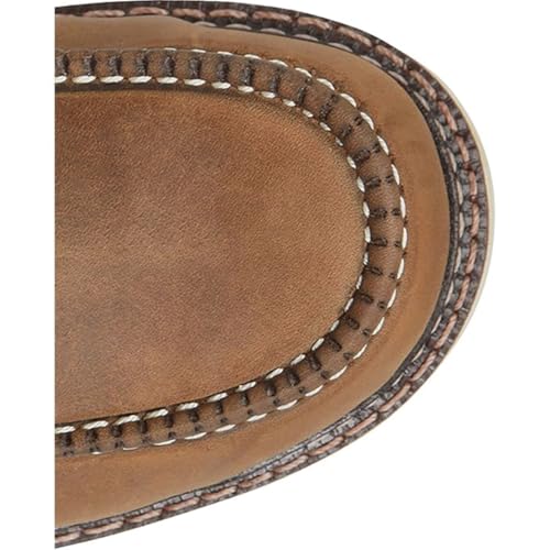 Carolina 6" Moc Toe Wedge Work Boots for Men - Oil & Slip Resistant Boots for Men - Poron Cushioning Work Shoes - EH-Rated - Steel Shank for Support - Moccasin-Style Toe - Brown - 10.5 - Image 3