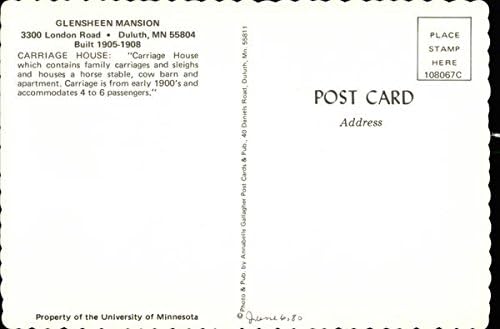 Glensheen Mansion Duluth Minnesota Mn Original Vintage Postcard At Amazon S Entertainment Collectibles Store