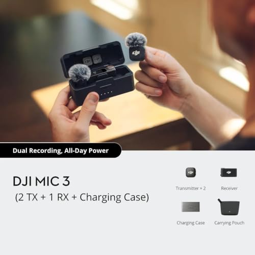 Image of DJI Mic 3 (2 TX + 1 RX + Charging Case)